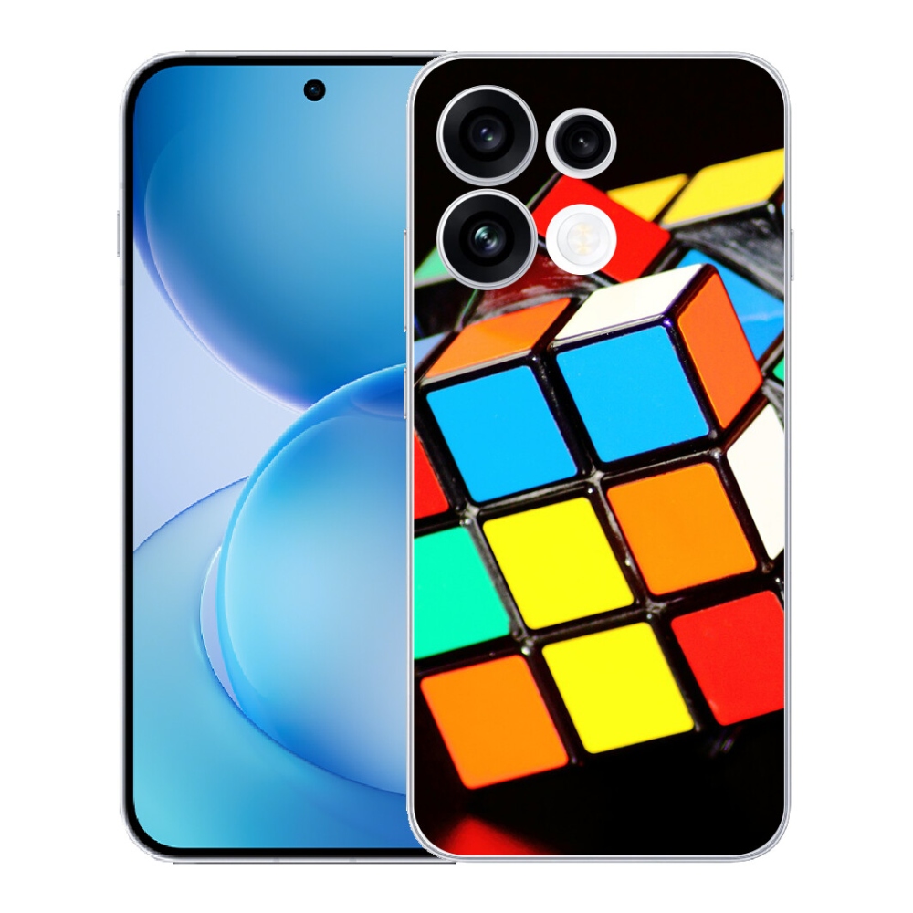 Gélový kryt mmCase na Oppo Reno 16 FS 5G - rubikova kocka