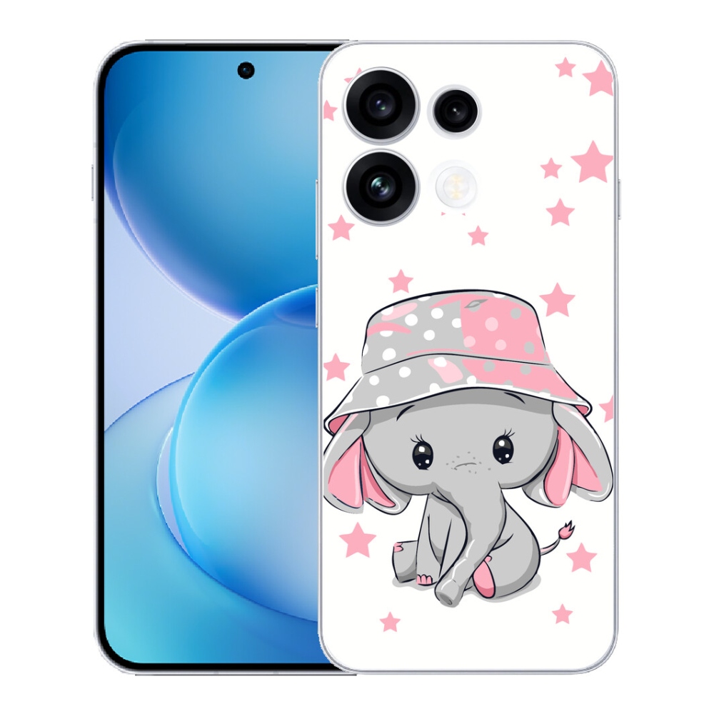 Gélový kryt mmCase na Oppo Reno 16 FS 5G - ružový slon