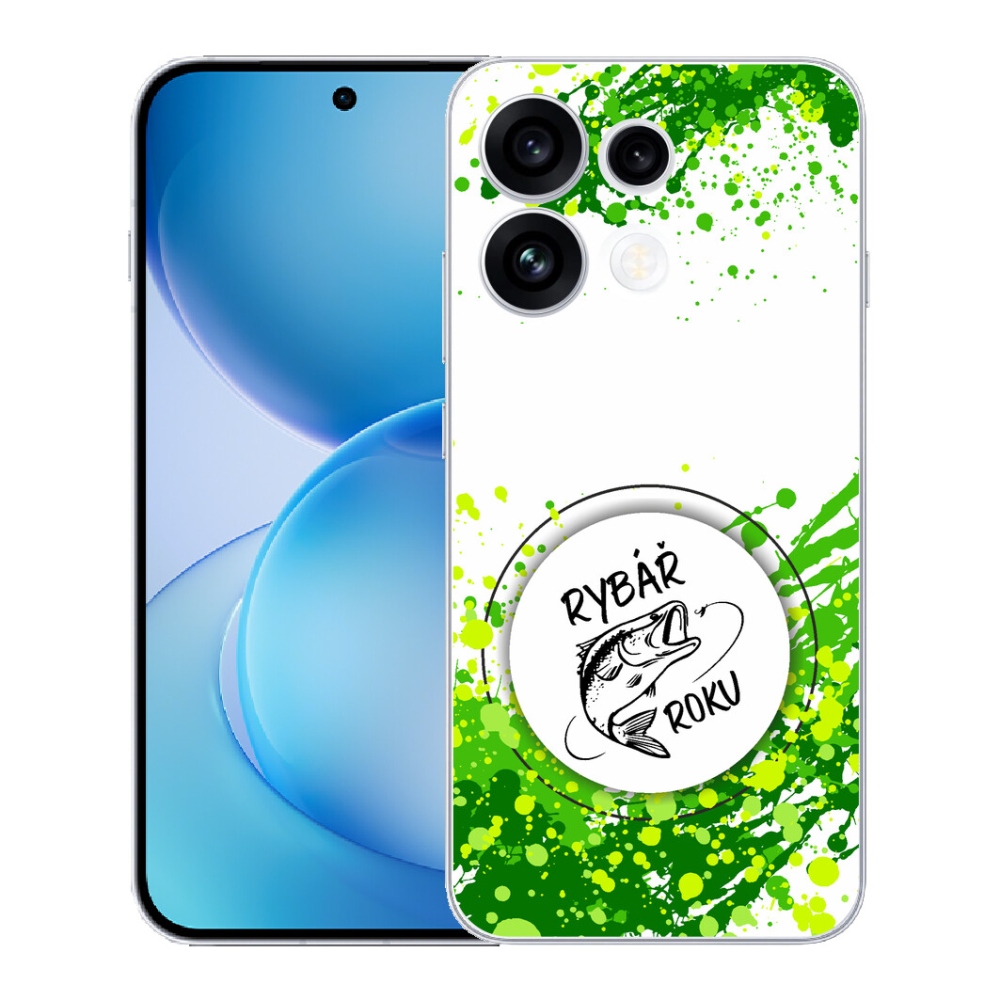 Gélový kryt mmCase na Oppo Reno 16 FS 5G - rybár roka biele pozadie
