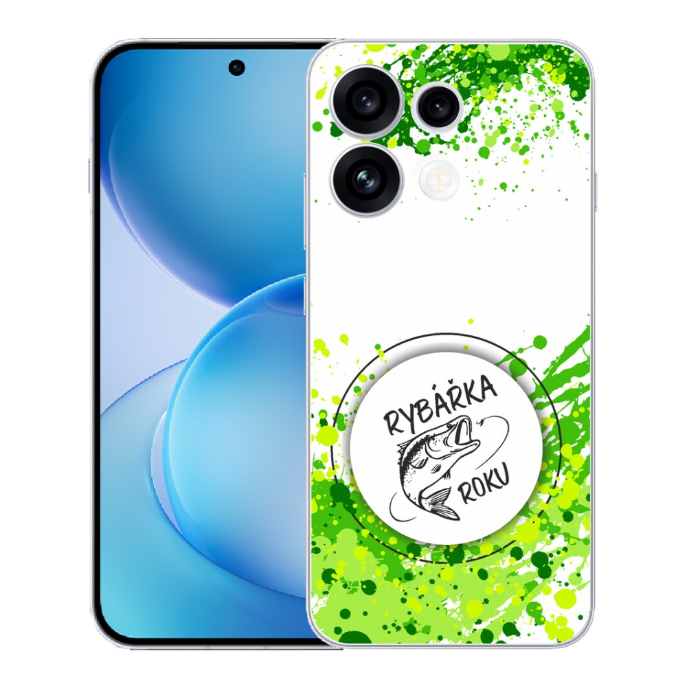 Gélový kryt mmCase na Oppo Reno 16 FS 5G - rybárka roka biele pozadie