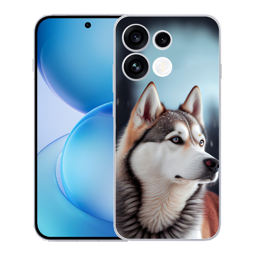 Gélový kryt mmCase na Oppo Reno 16 FS 5G - sibírsky husky
