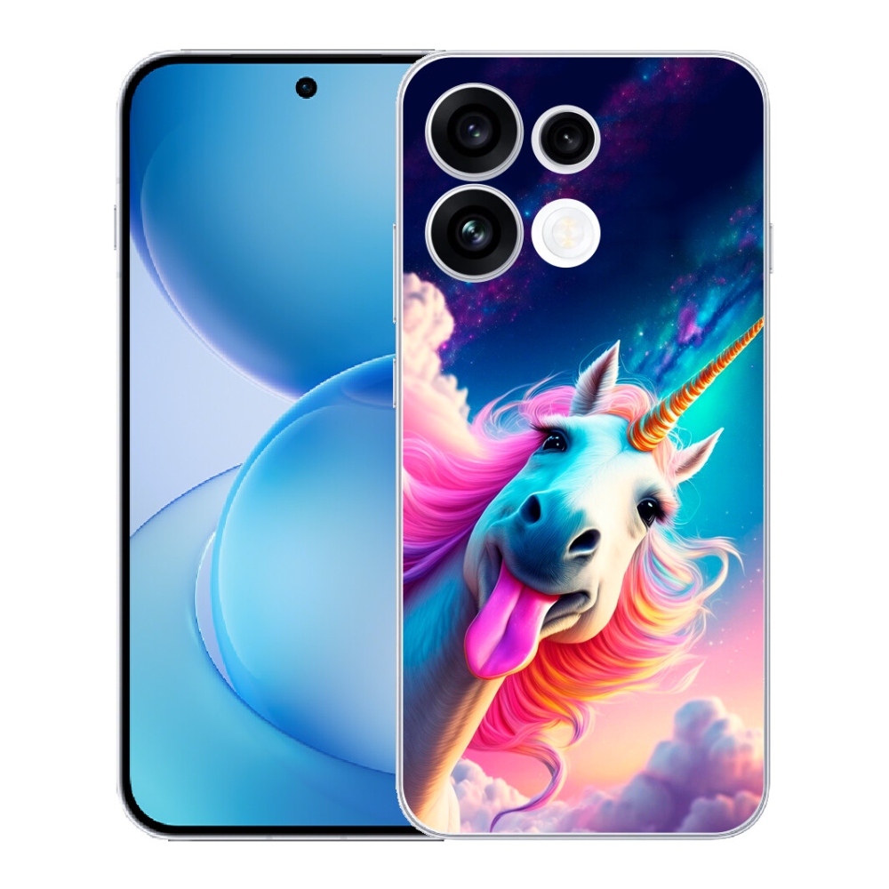 Gélový kryt mmCase na Oppo Reno 16 FS 5G - šialený jednorožec