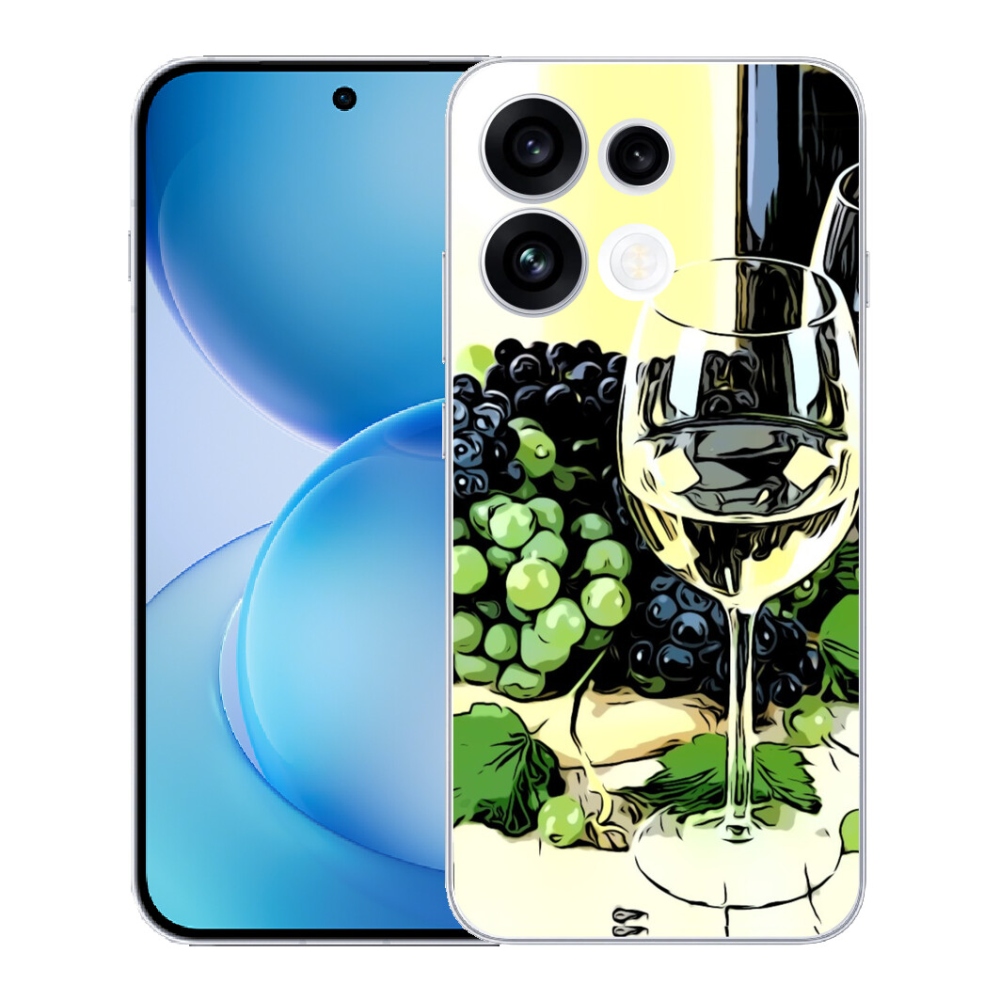 Gélový kryt mmCase na Oppo Reno 16 FS 5G - pohár vína
