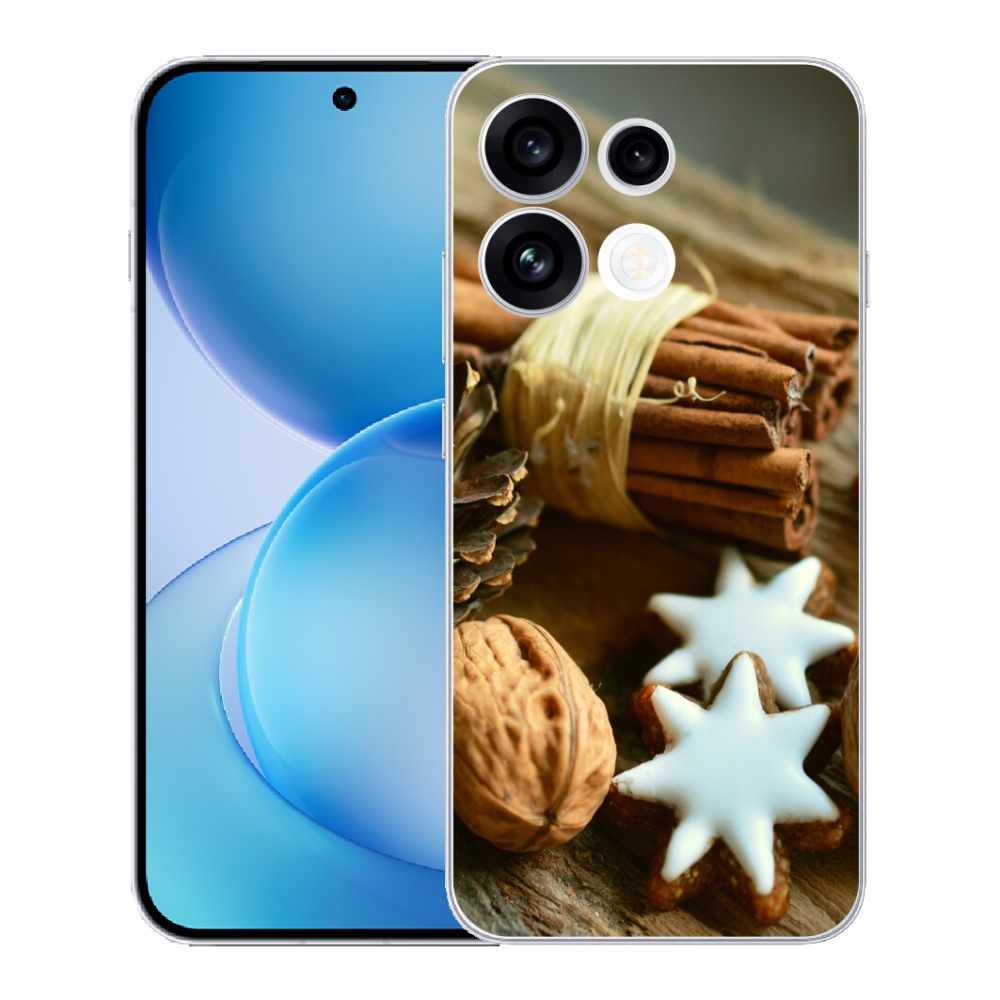 Gélový kryt mmCase na Oppo Reno 16 FS 5G - škorica a perníčky