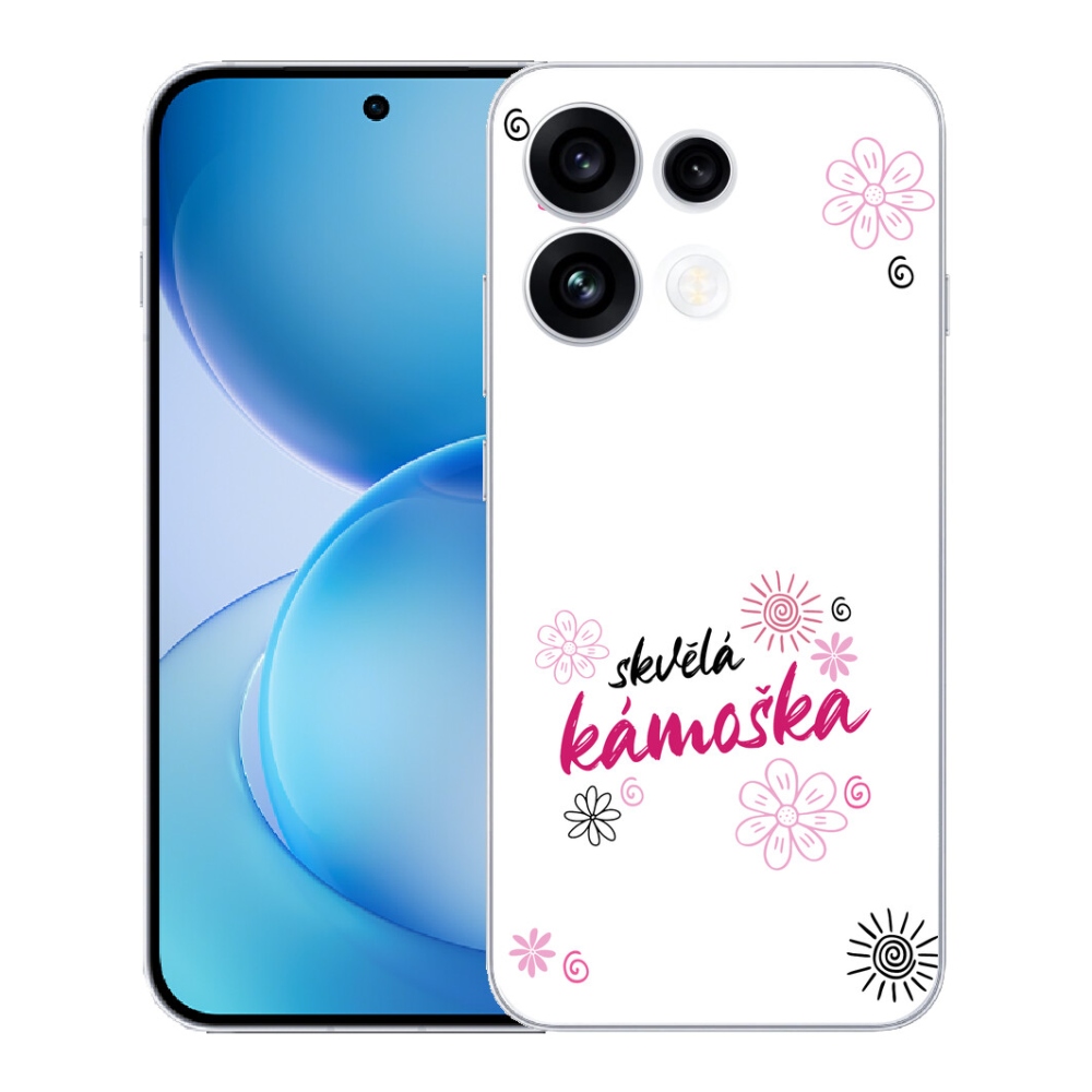 Gélový kryt mmCase na Oppo Reno 16 FS 5G - skvelá kamoška biele pozadie