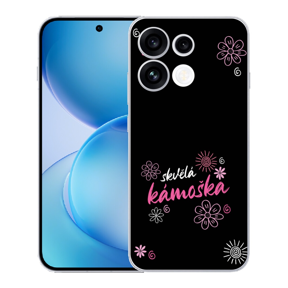 Gélový kryt mmCase na Oppo Reno 16 FS 5G - skvelá kamoška čierne pozadie