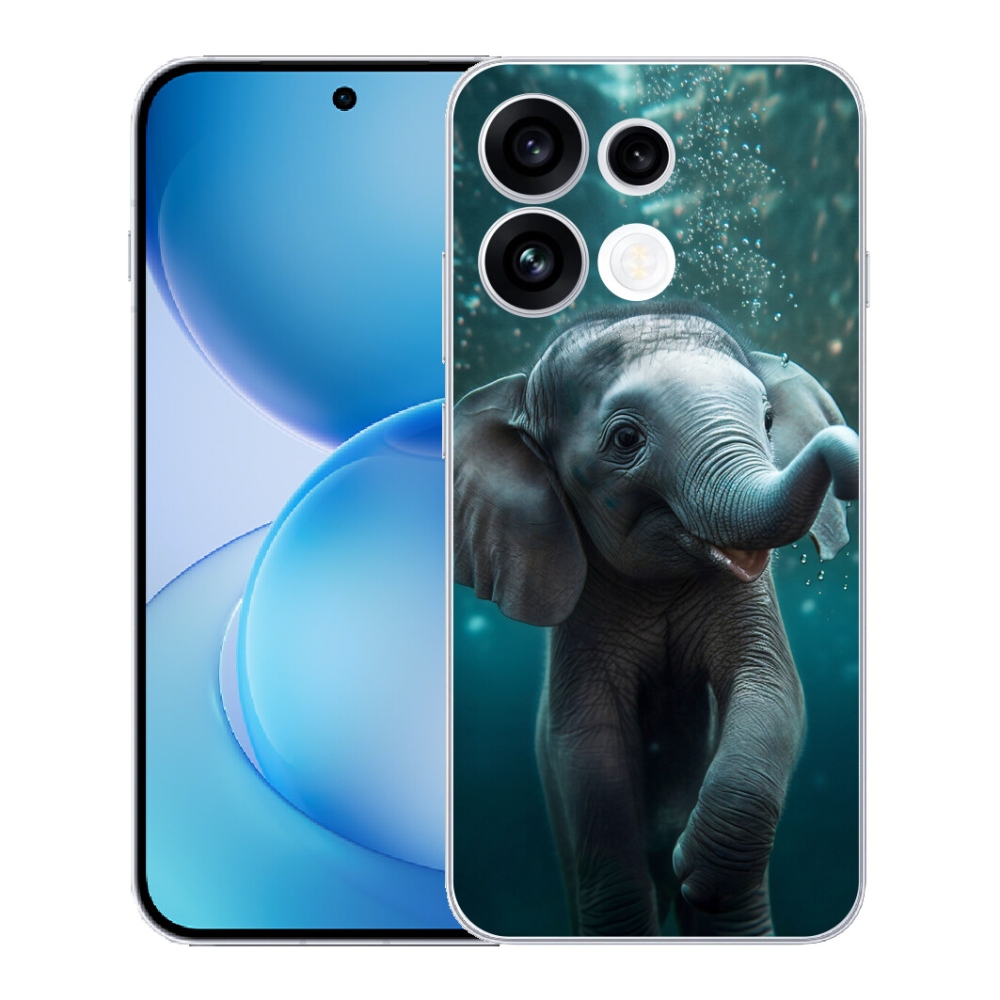 Gélový kryt mmCase na Oppo Reno 16 FS 5G - sloník pod vodou