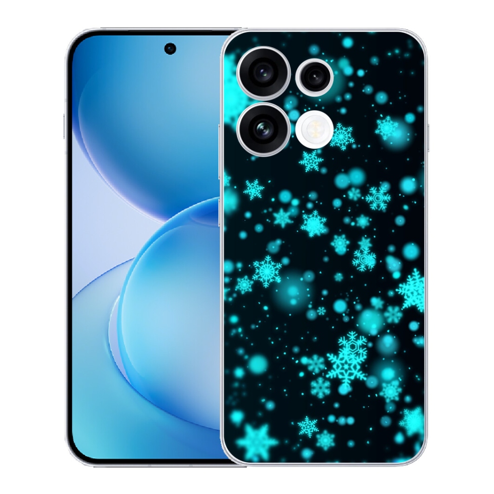 Gélový kryt mmCase na Oppo Reno 16 FS 5G - snehové vločky 1