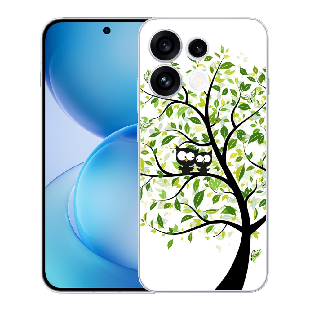 Gélový kryt mmCase na Oppo Reno 16 FS 5G - sovičky na strome