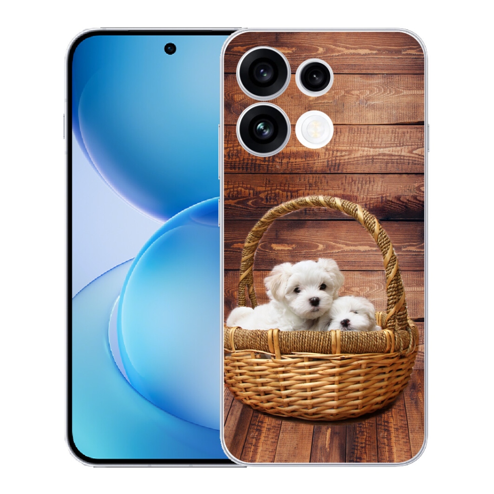 Gélový kryt mmCase na Oppo Reno 16 FS 5G - šteniatka