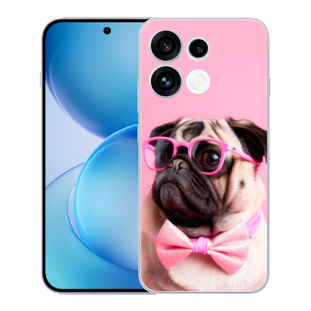 Gélový kryt mmCase na Oppo Reno 16 FS 5G - štýlový mops
