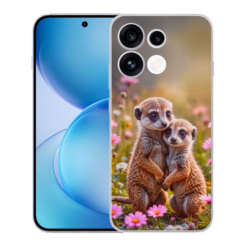 Gélový kryt mmCase na Oppo Reno 16 FS 5G - surikatí duo