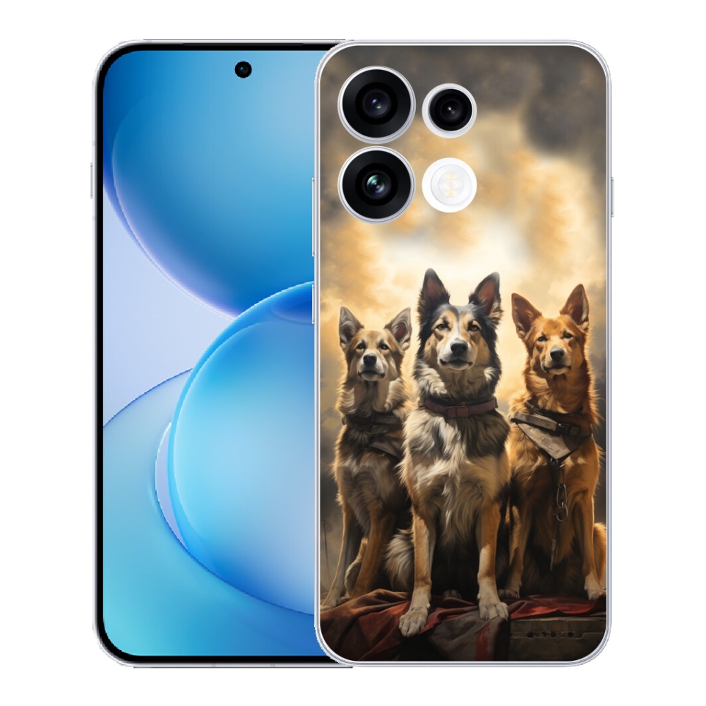 Gélový kryt mmCase na Oppo Reno 16 FS 5G - tri psy