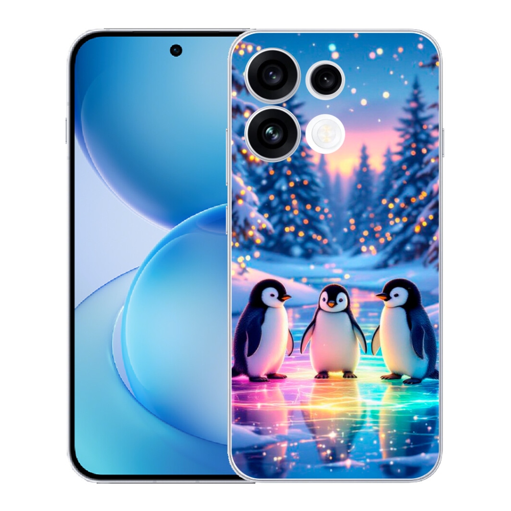 Gélový kryt mmCase na Oppo Reno 16 FS 5G - tučniaky
