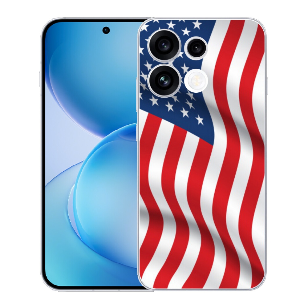 Gélový kryt mmCase na Oppo Reno 16 FS 5G - USA vlajka