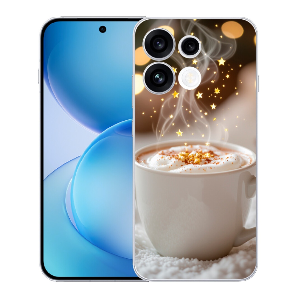 Gélový kryt mmCase na Oppo Reno 16 FS 5G - vianočný horúci nápoj