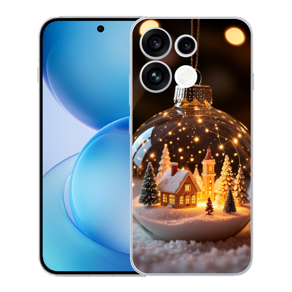 Gélový kryt mmCase na Oppo Reno 16 FS 5G - vianočné gule 3