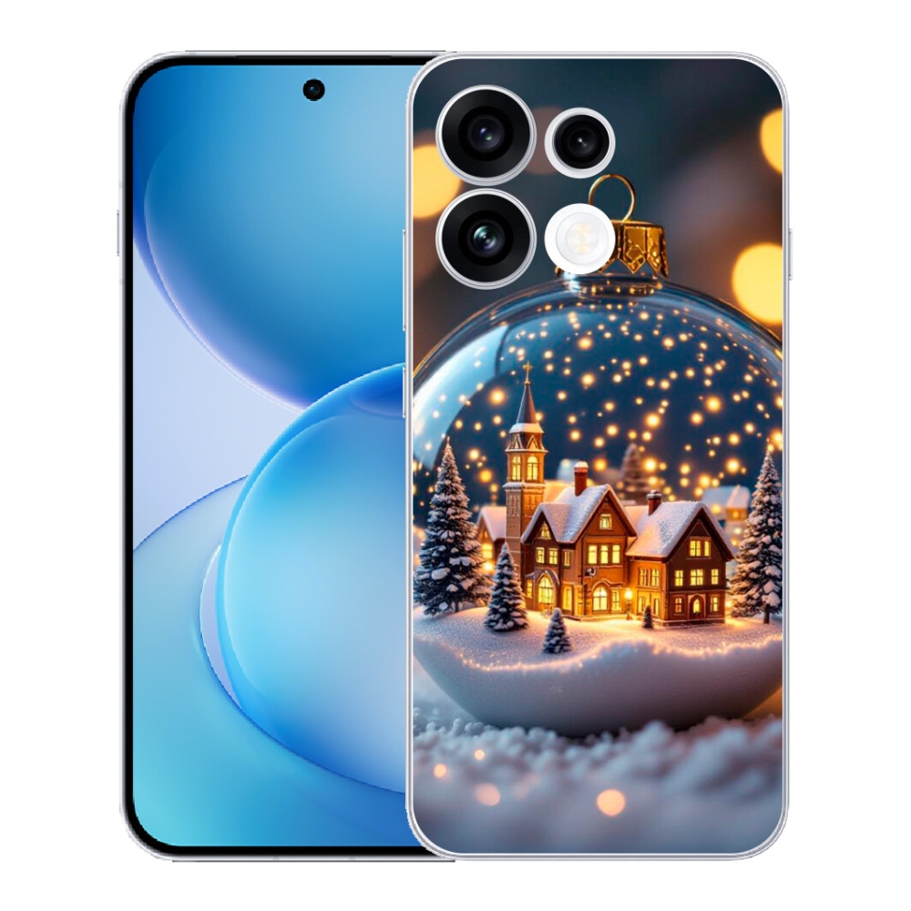 Gélový kryt mmCase na Oppo Reno 16 FS 5G - vianočné gule 4