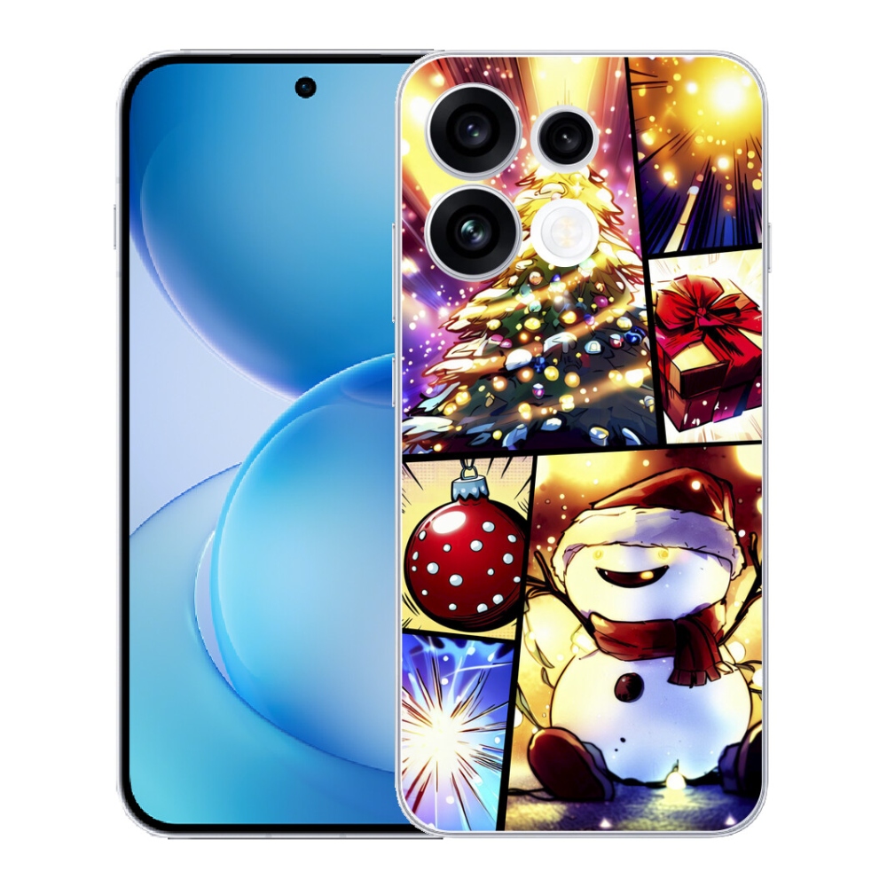 Gélový kryt mmCase na Oppo Reno 16 FS 5G - vianočné motívy 1