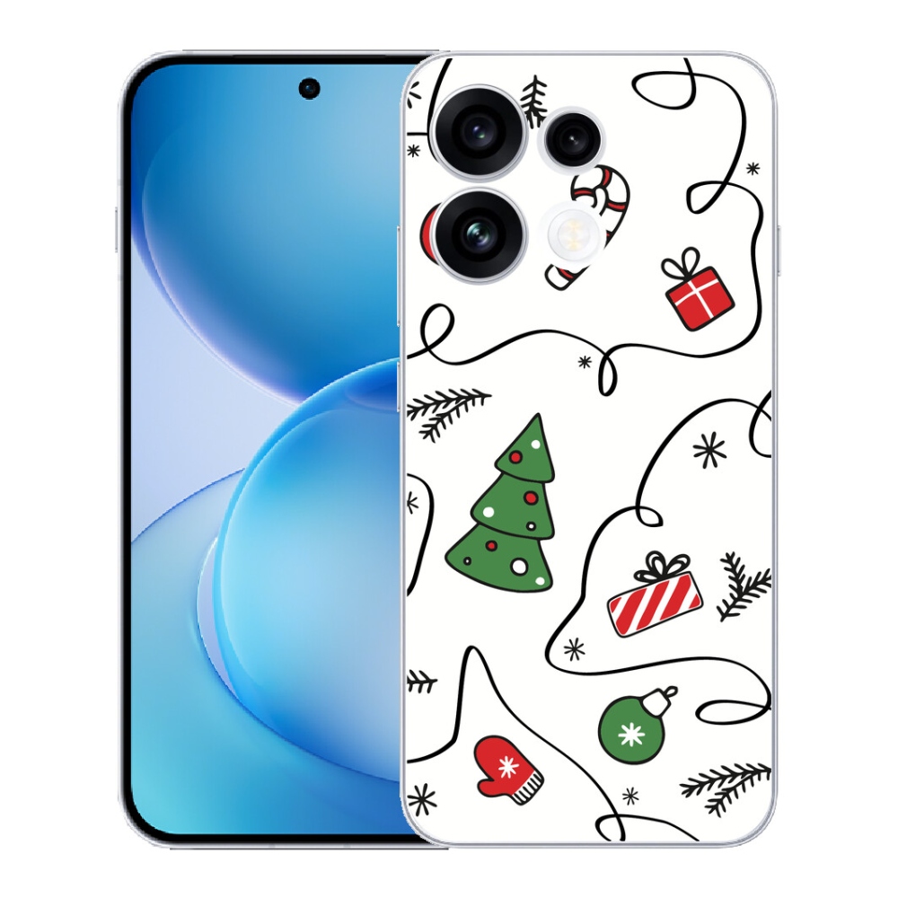 Gélový kryt mmCase na Oppo Reno 16 FS 5G - vianočné motívy
