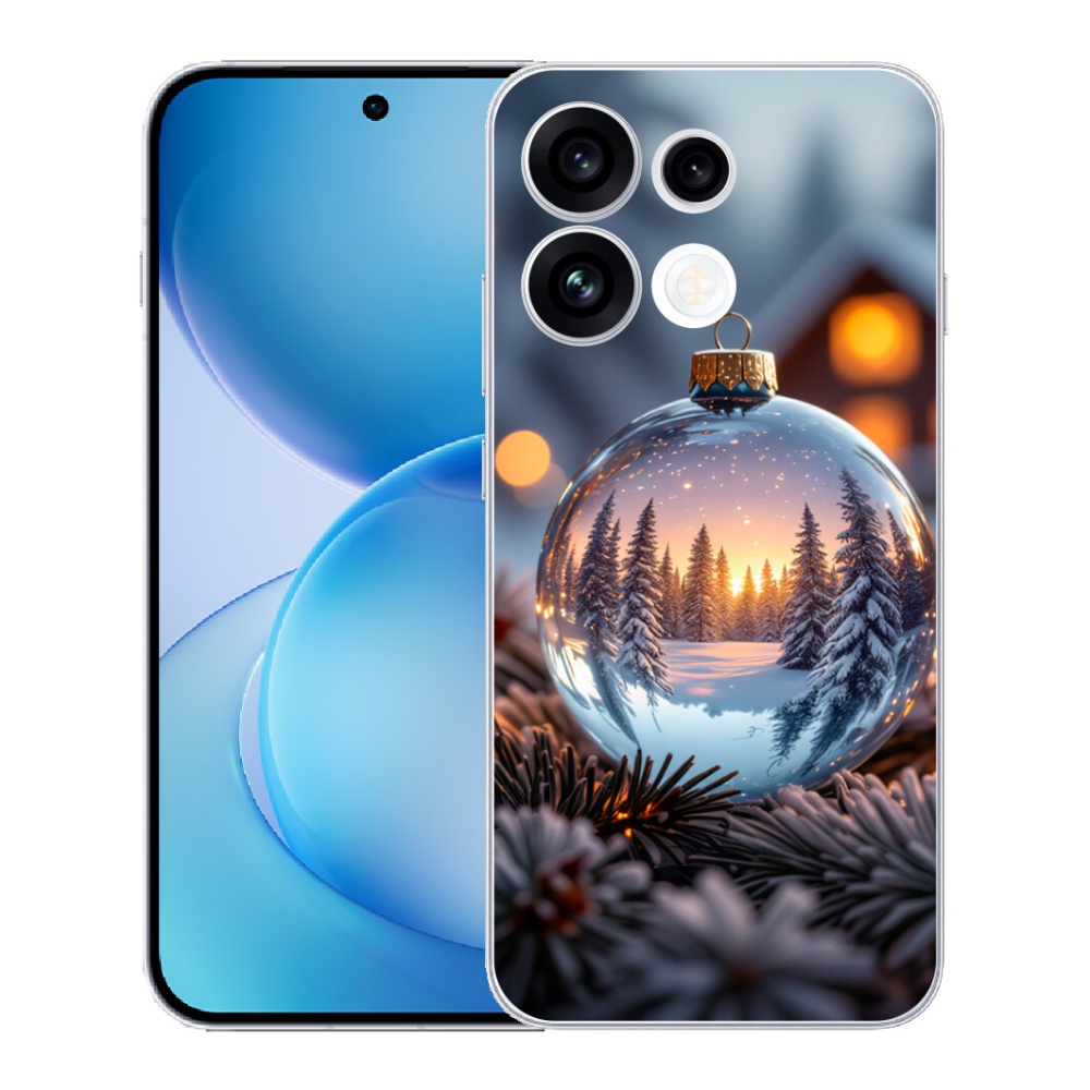 Gélový kryt mmCase na Oppo Reno 16 FS 5G - vianočná ozdoba