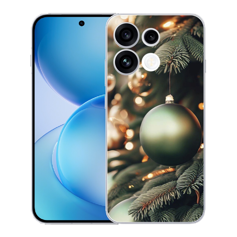 Gélový kryt mmCase na Oppo Reno 16 FS 5G - vianočné ozdoby 1