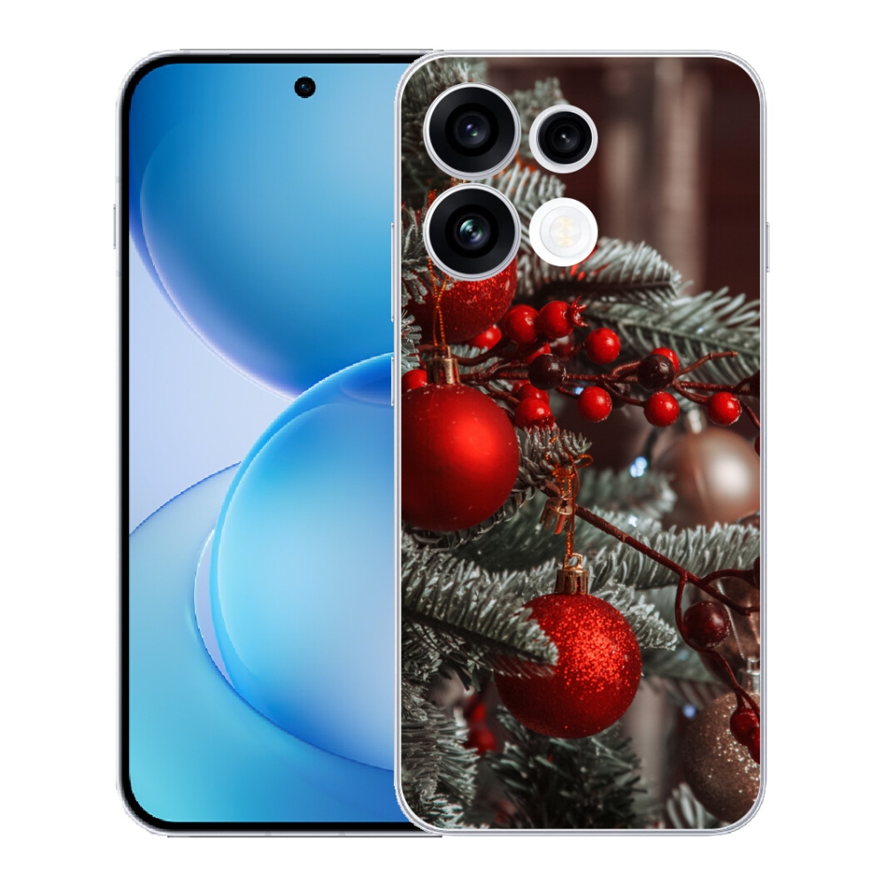 Gélový kryt mmCase na Oppo Reno 16 FS 5G - vianočné ozdoby 2