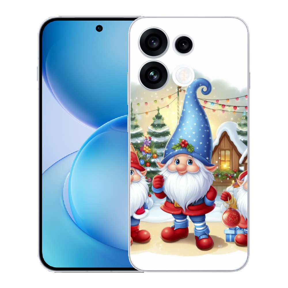 Gélový kryt mmCase na Oppo Reno 16 FS 5G - vianočné škriatkovia