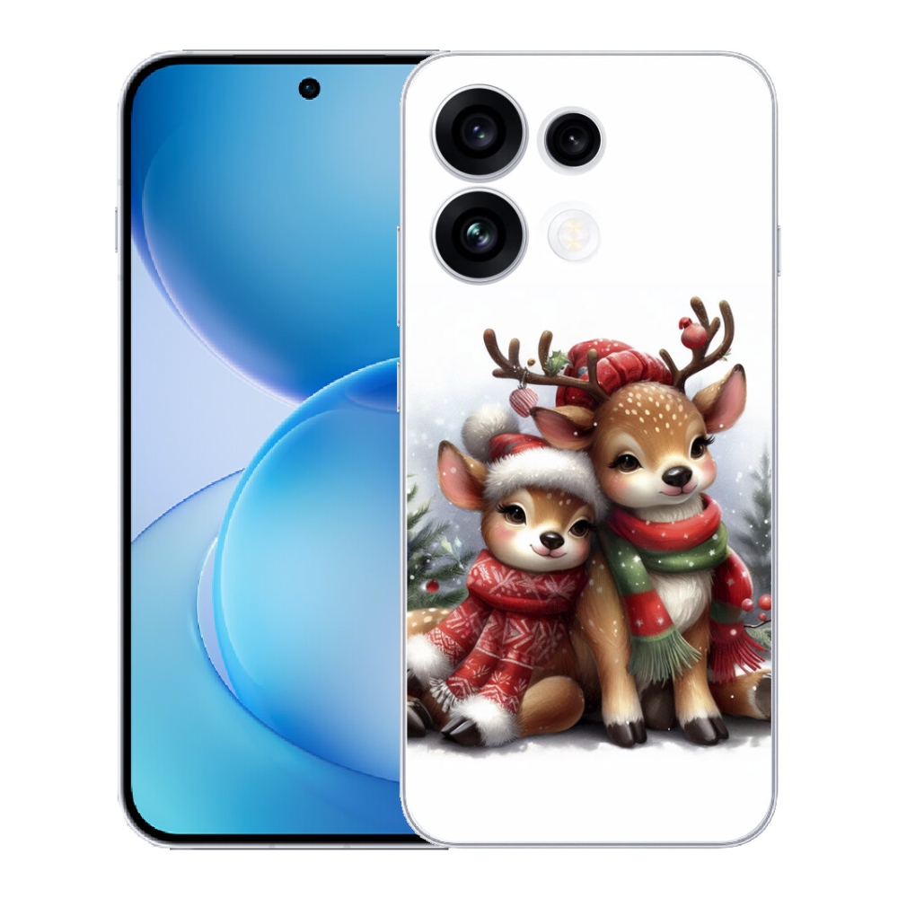 Gélový kryt mmCase na Oppo Reno 16 FS 5G - vianočné soby