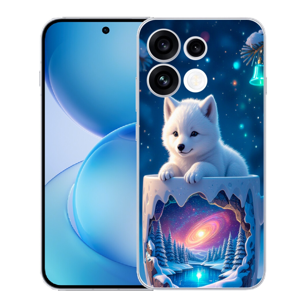 Gélový kryt mmCase na Oppo Reno 16 FS 5G - vianočné šteňa