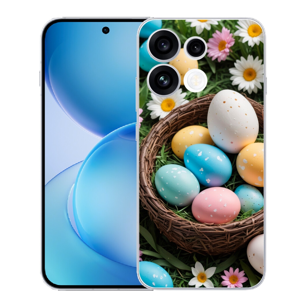Gélový kryt mmCase na Oppo Reno 16 FS 5G - veľkonočné vajíčka 2