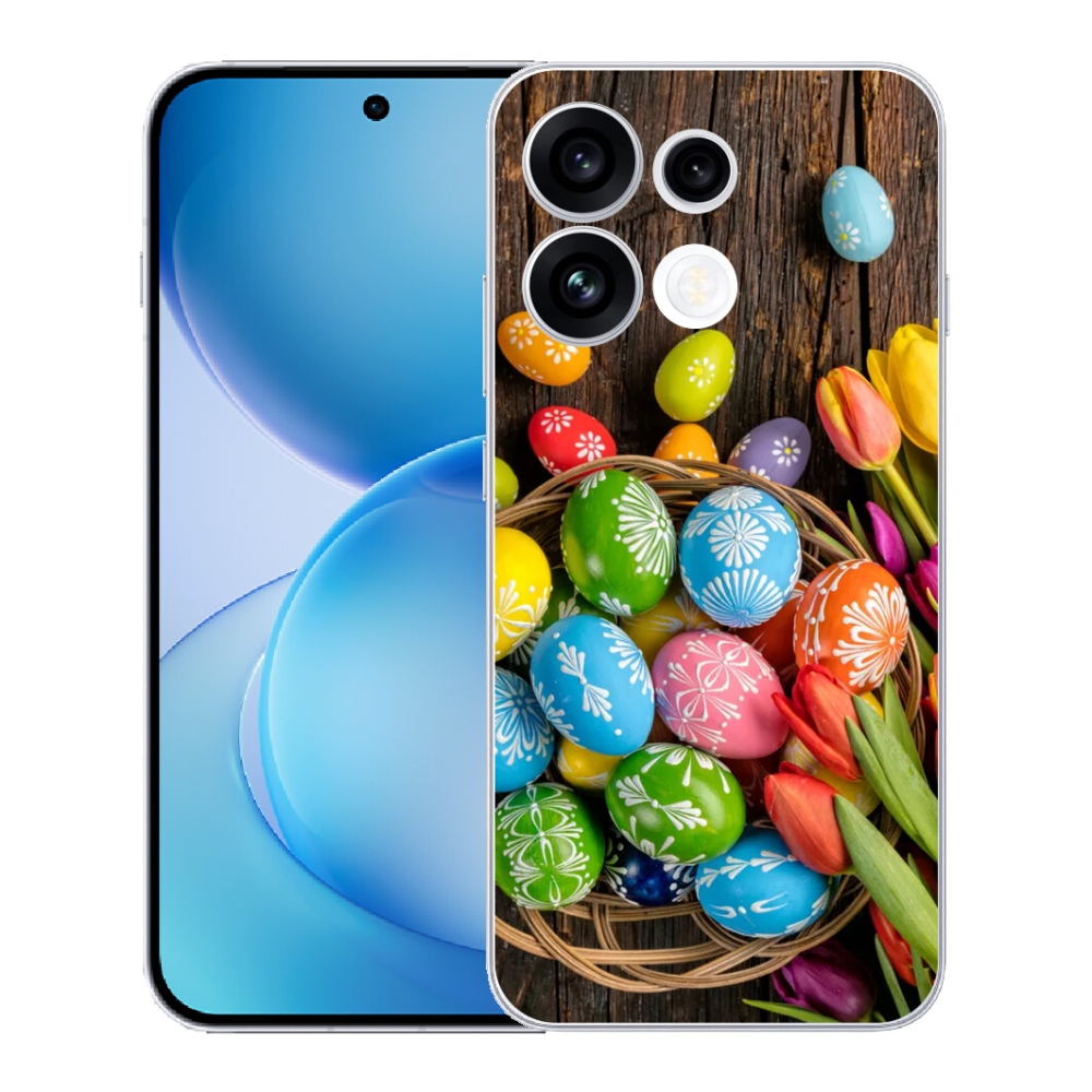 Gélový kryt mmCase na Oppo Reno 16 FS 5G - veľkonočné vajíčka