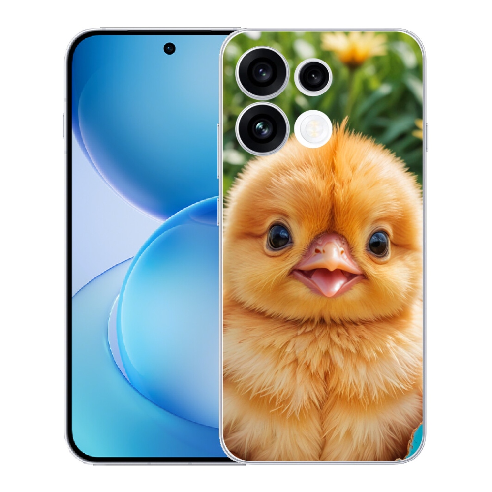 Gélový kryt mmCase na Oppo Reno 16 FS 5G - veselé kuriatko