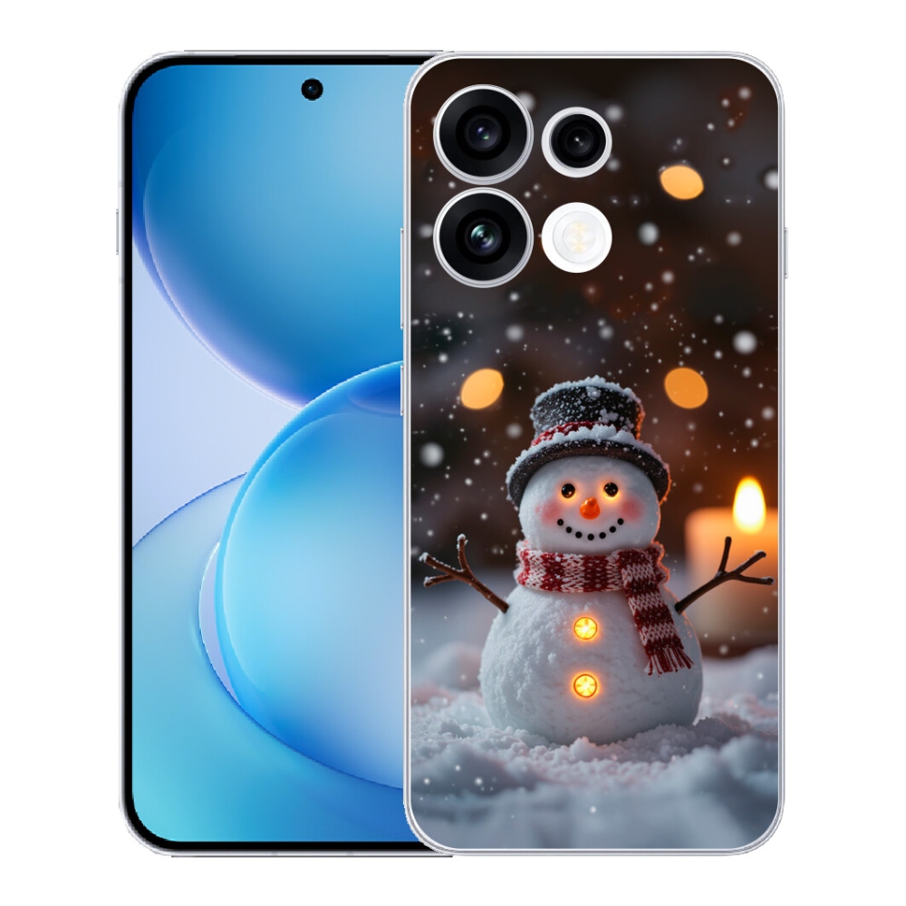 Gélový kryt mmCase na Oppo Reno 16 FS 5G - veselý snehuliak