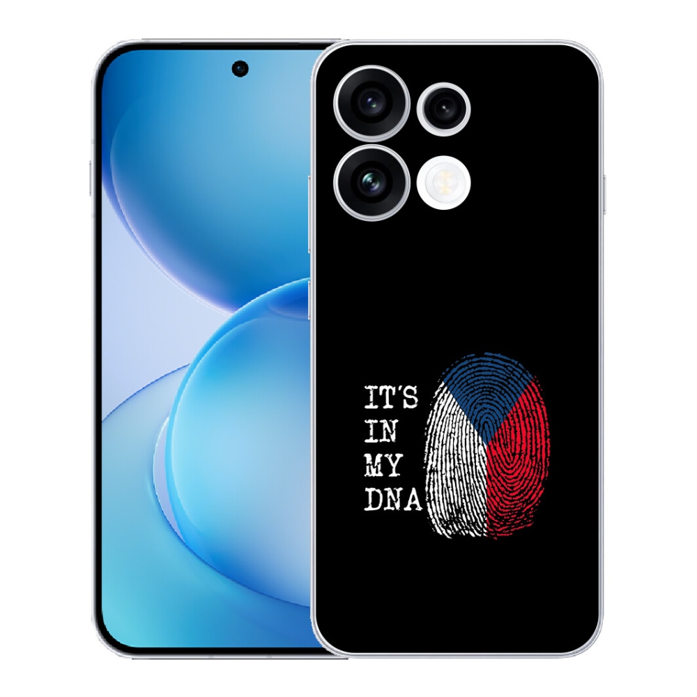 Gélový kryt mmCase na Oppo Reno 16 FS 5G - vlajka odtlačok prsta čierne pozadie