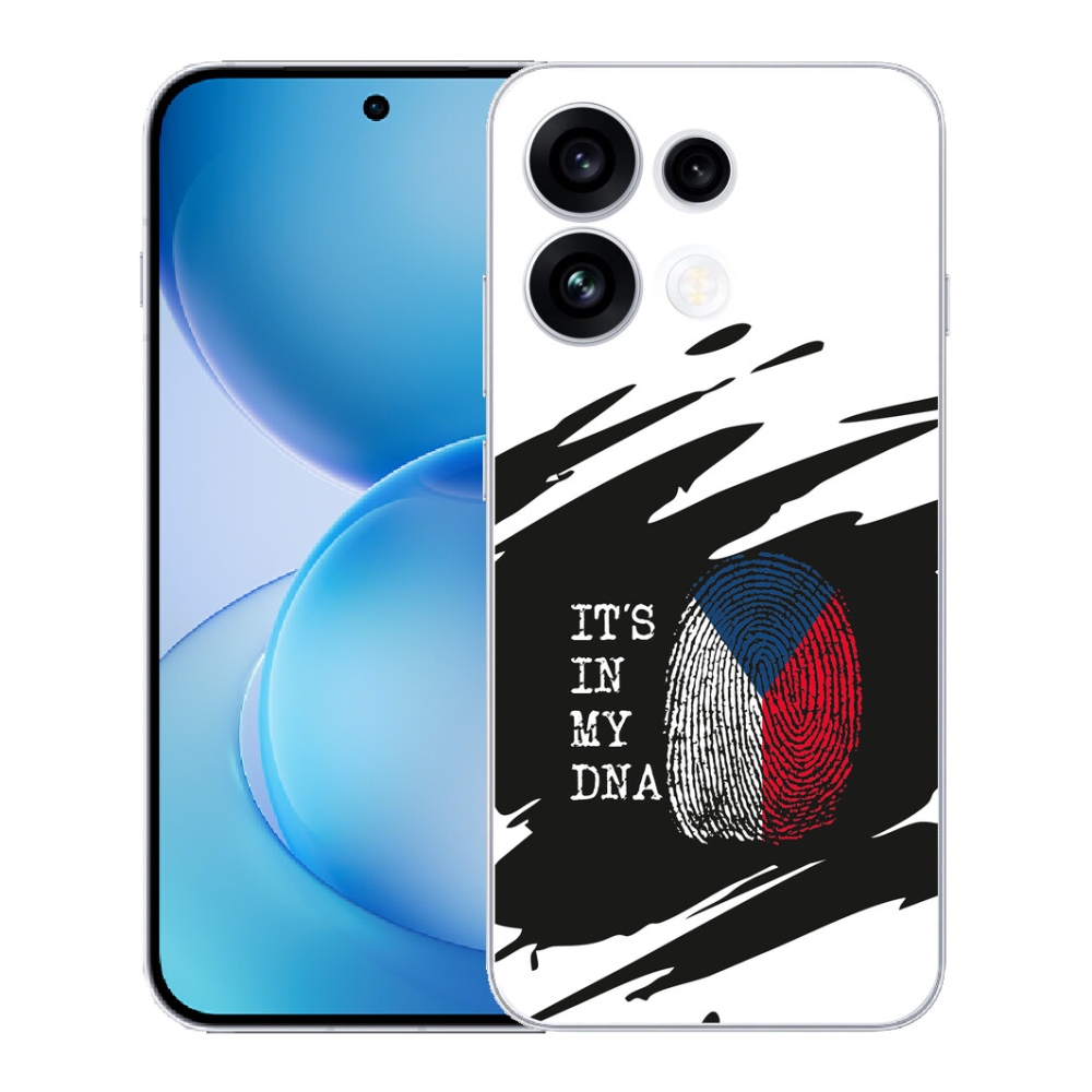 Gélový kryt mmCase na Oppo Reno 16 FS 5G - vlajka odtlačok prsta čiernobiele pozadie