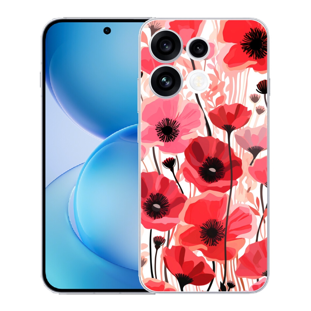 Gélový kryt mmCase na Oppo Reno 16 FS 5G - vlčí mak 1
