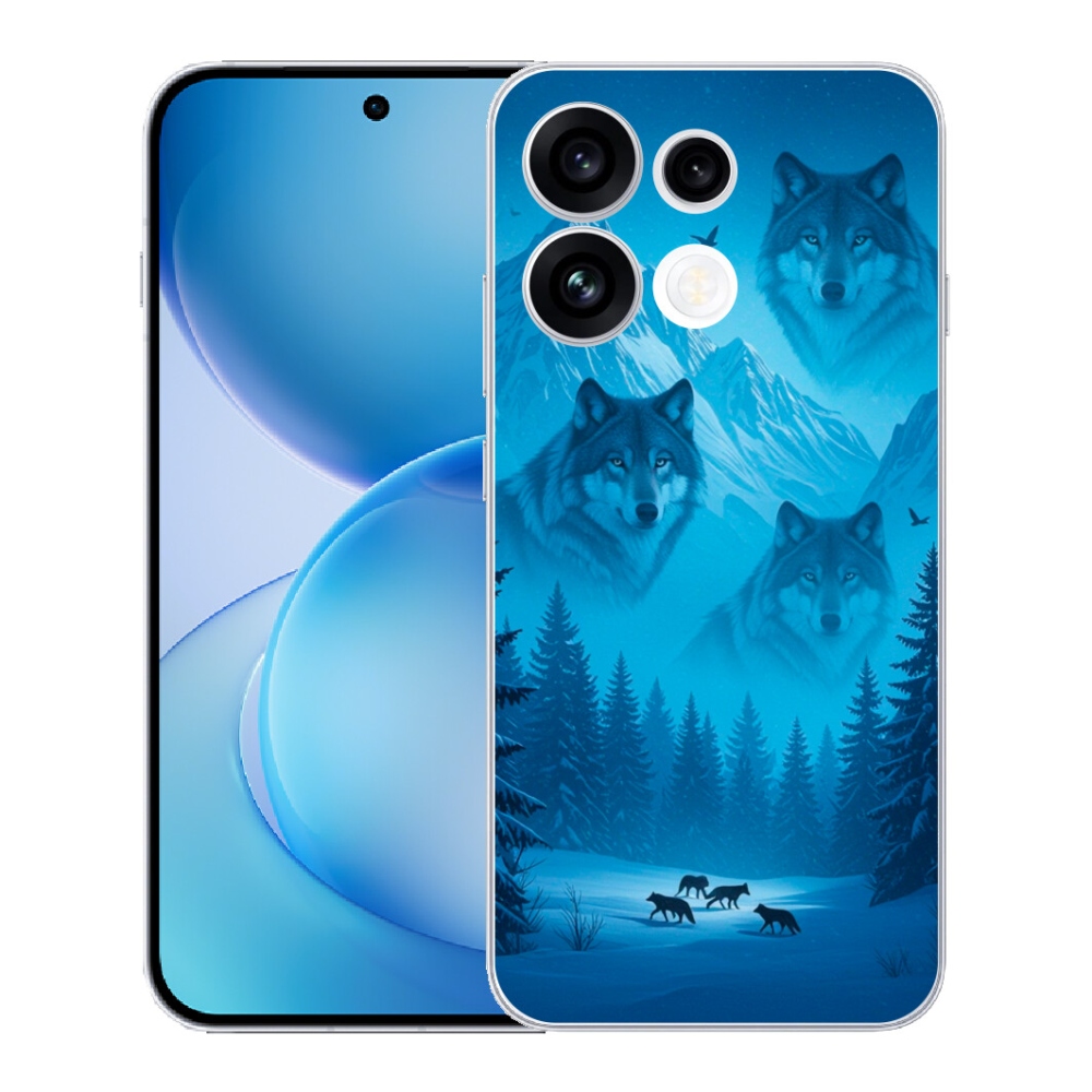 Gélový kryt mmCase na Oppo Reno 16 FS 5G - vlčia svorka