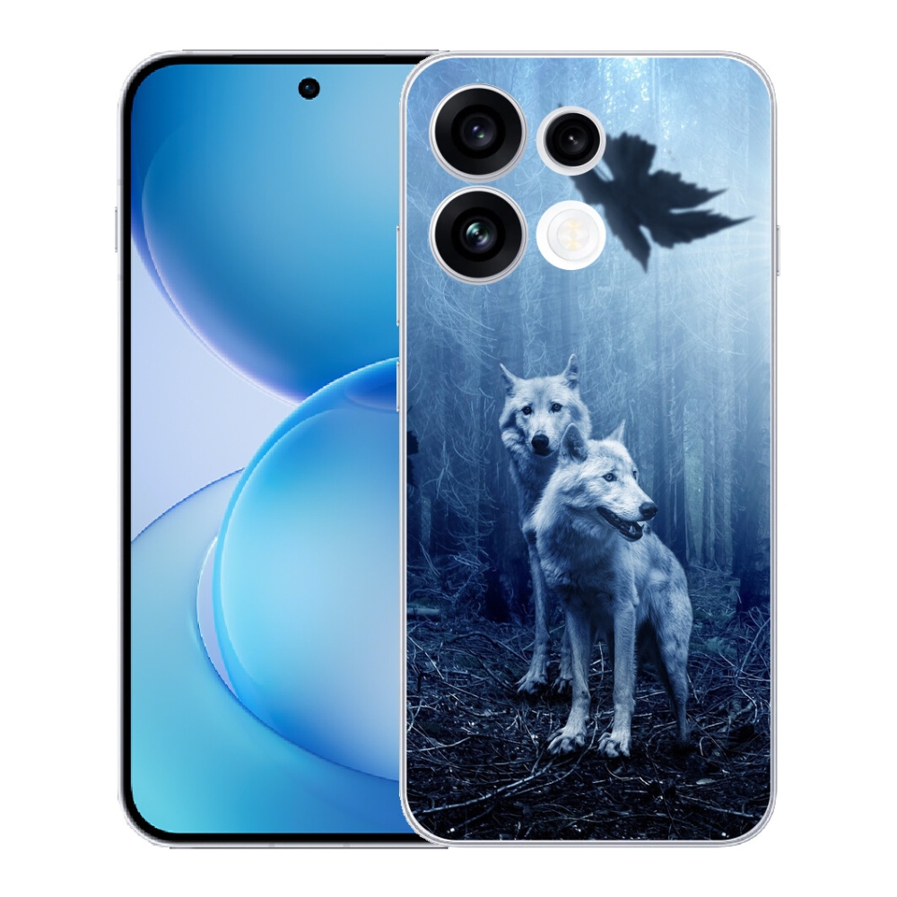 Gélový kryt mmCase na Oppo Reno 16 FS 5G - vlci v lese