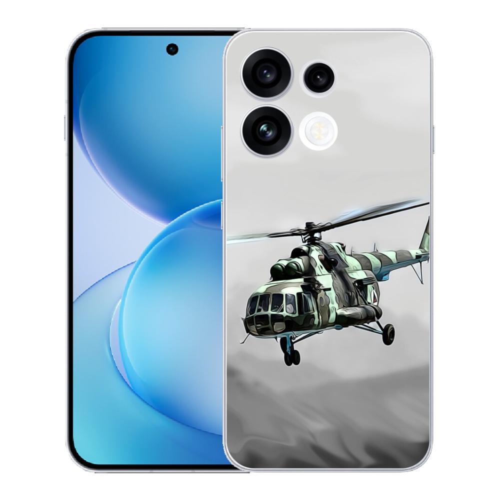 Gélový kryt mmCase na Oppo Reno 16 FS 5G - vojenský vrtuľník