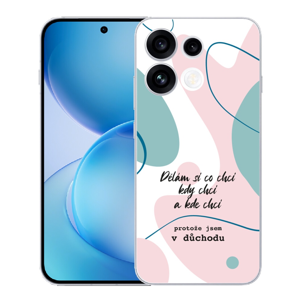 Gélový kryt mmCase na Oppo Reno 16 FS 5G - vtipný text 10 biele pozadie