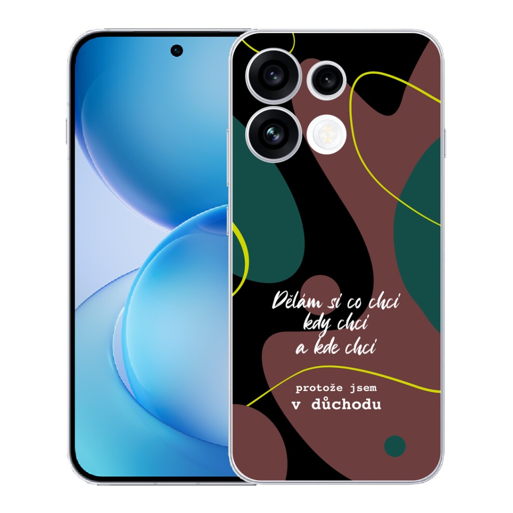 Gélový kryt mmCase na Oppo Reno 16 FS 5G - vtipný text 10 čierne pozadie