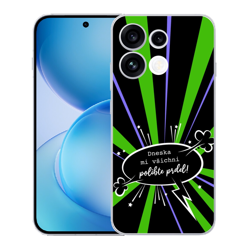 Gélový kryt mmCase na Oppo Reno 16 FS 5G - vtipný text 15 čierne pozadie