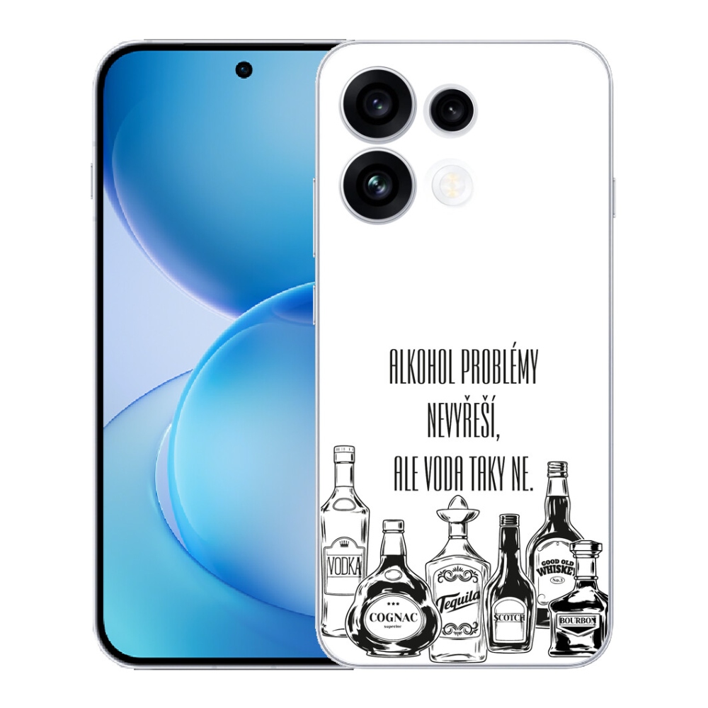 Gélový kryt mmCase na Oppo Reno 16 FS 5G - vtipný text biele pozadie