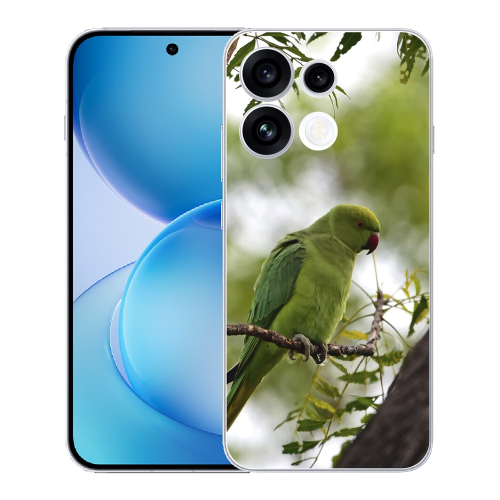Gélový kryt mmCase na Oppo Reno 16 FS 5G - zelený papagáj