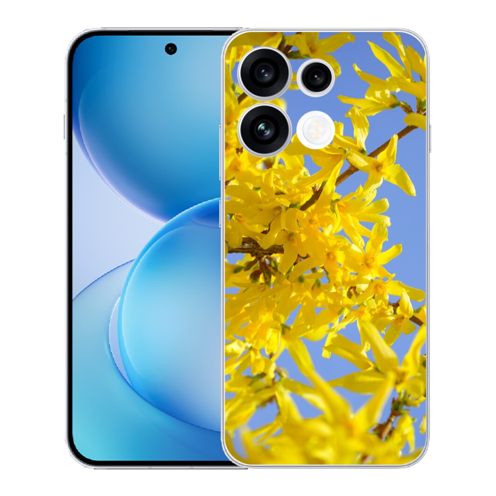 Gélový kryt mmCase na Oppo Reno 16 FS 5G - žlté kvety