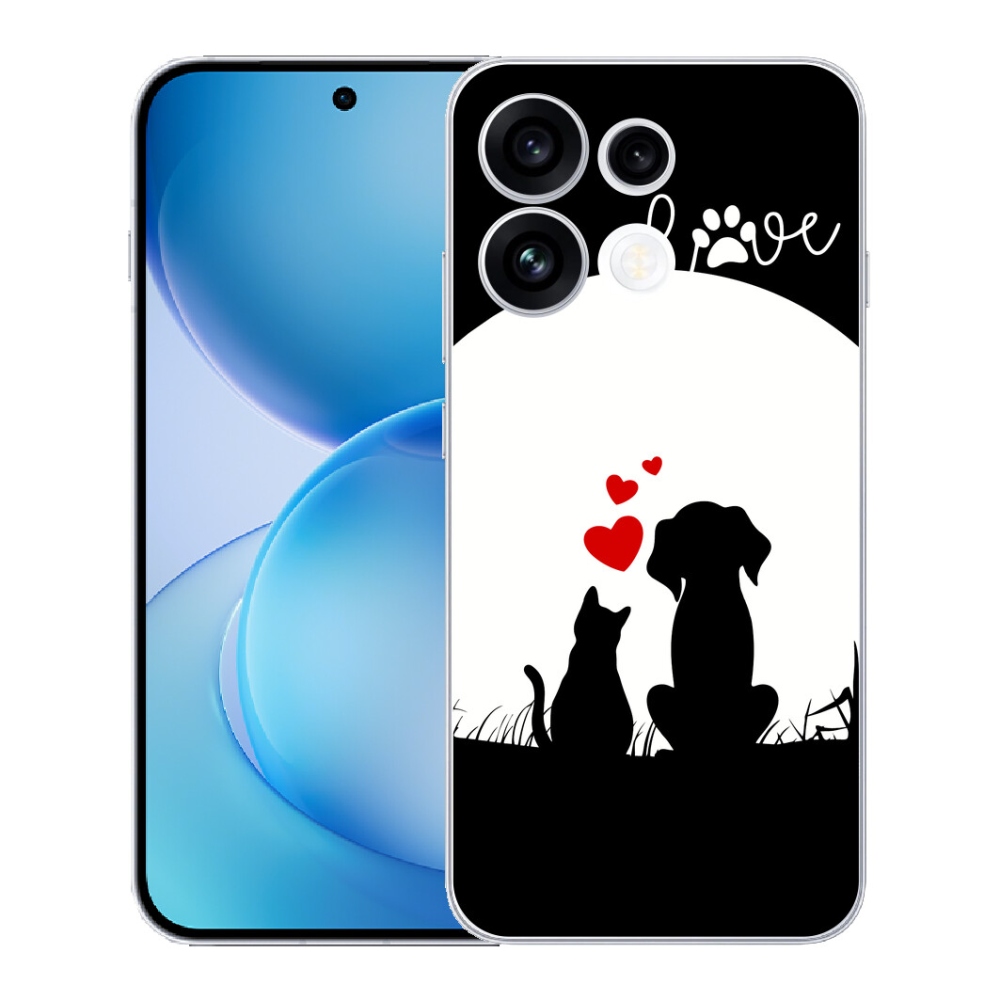 Gélový kryt mmCase na Oppo Reno 16 FS 5G - zvieracia láska