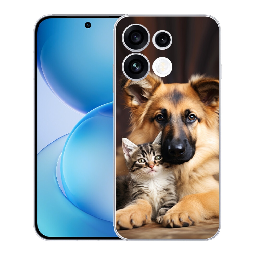 Gélový kryt mmCase na Oppo Reno 16 FS 5G - zvieracie priateľstvo