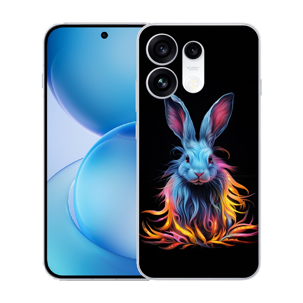 Gélový kryt mmCase na Oppo Reno 16 Pro 5G - abstraktný zajac