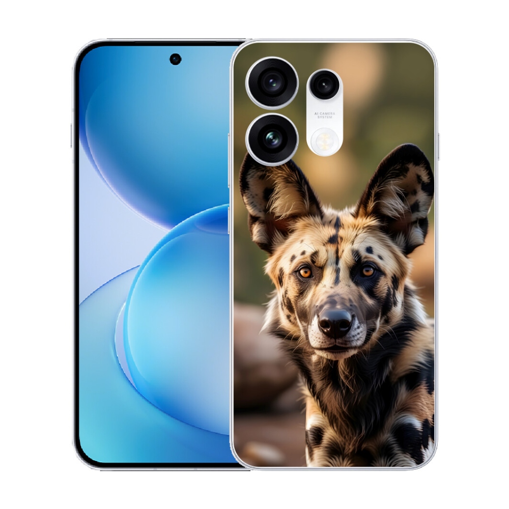 Gélový kryt mmCase na Oppo Reno 16 Pro 5G - africký divoký pes